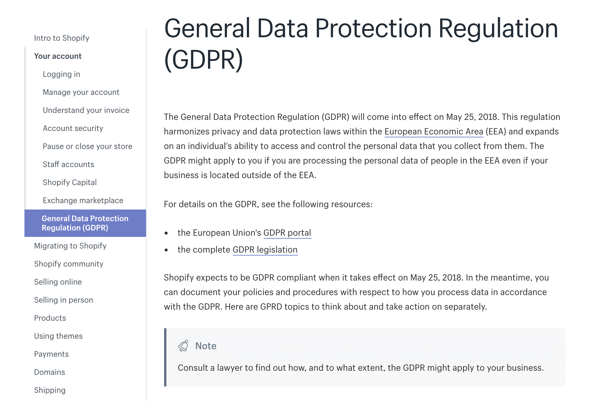 Shopify & GDPR 